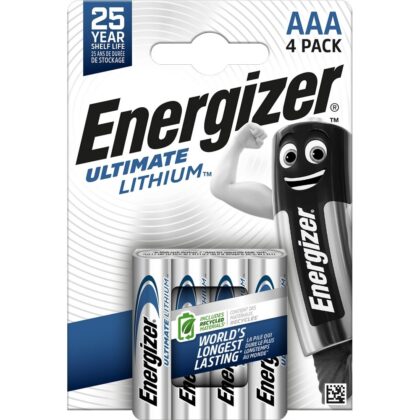 Energizer Batterij Ultimate Lithium - AAA - FR03 - blister 4 stuks 4/L92
