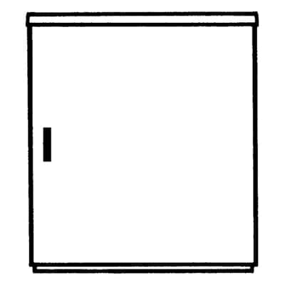 Vynckier (ABB) Voetpadkast EH3 F DIN1 875x785x320mm IP44 IK10 RAL 7035 glad oppervlak 4TBE843160C0100