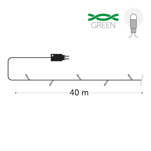KERSTVERLICHTING 4U Standard light 40m 600 koud witte LEDs 7