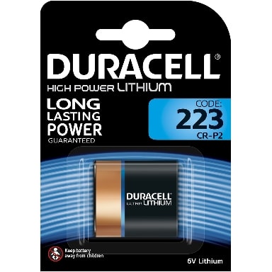 DURACELL Batterij Ultra Lithium - 6V - 223 / DL223 / EL223AP / CR-P2 - blister 1 stuk 5000394223103