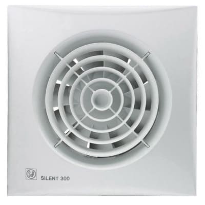 SOLER EN PALAU Toilet/badkamerventil. SILENT - 320m³/u - REGELB. TIMER - EXTRA PLAT 5210420500