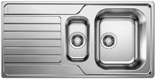 Blanco Dinas inb spoeltafel omkeerb incl garnituur rvs 18/10 6S 100x50cm 523375