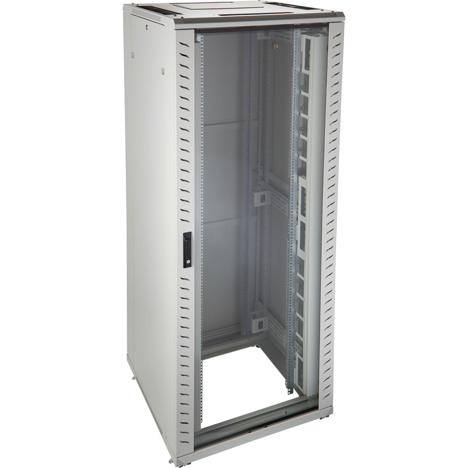 Excel Networking Solutions Environ CR800 33U Rack 800x800mm Glass (F) Steel (R) B/Panels F/Mgmt Grey White 542-3388-GSBF-GW