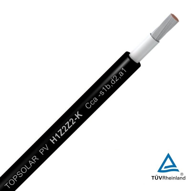 TOPCABLE Solarkabel H1Z2Z2-K TUV soepel 1kV Cca s1d2a1 zwart 4mm² AD8 5601004.NR500