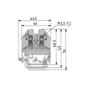 WIELAND Wanddoorvoering DIN klemmenstrook+schroefaansl.:montage TS 35/32