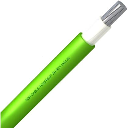 TOPCABLE TOXFREE RZ1 Alu voedingskabel klasse 2 LSOH 1kV groen B2ca s1ad1a1 1X185mm² 5901185.
