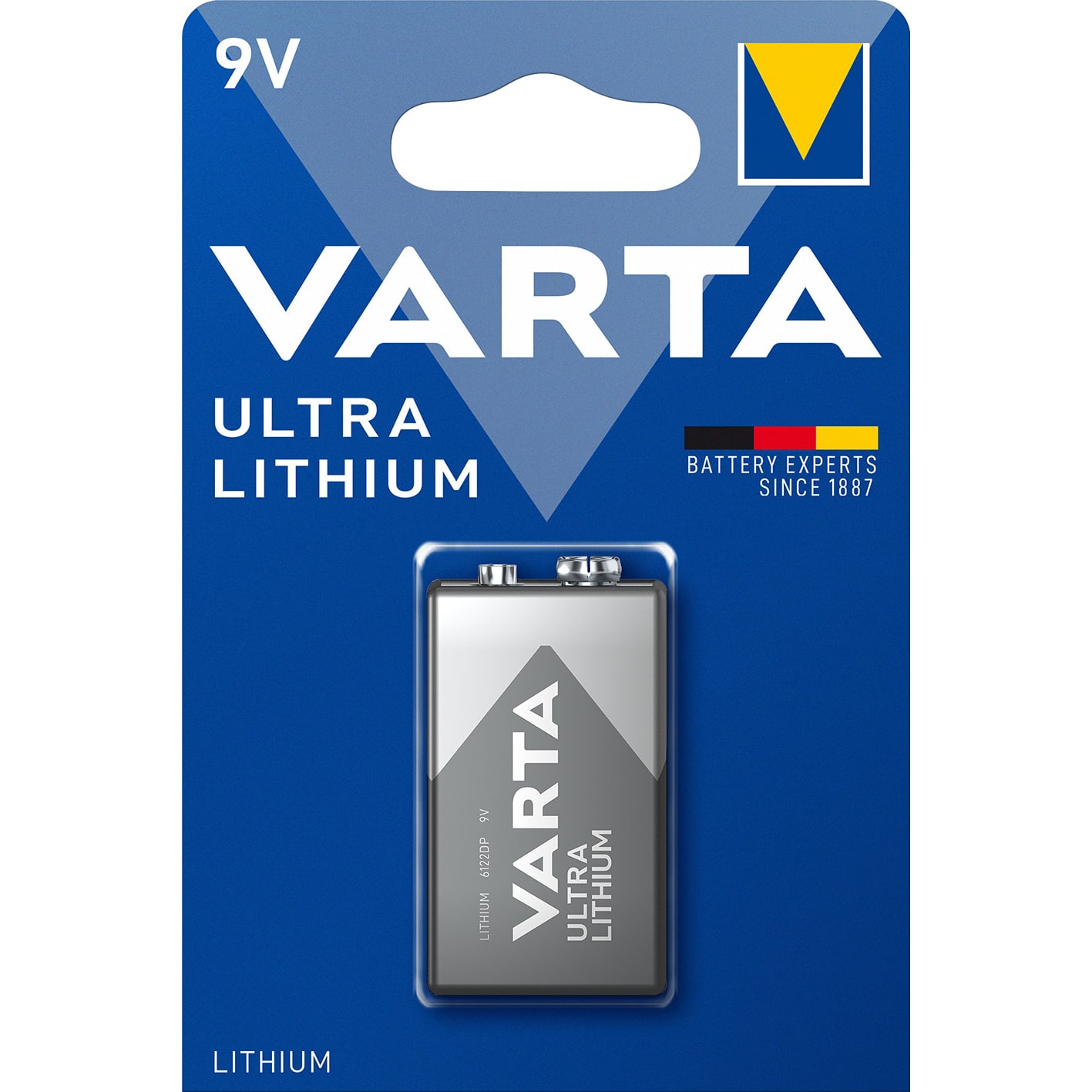 VARTA Batterij ULTRA LITHIUM - 9V - blister 1 stuk 6122.301.401