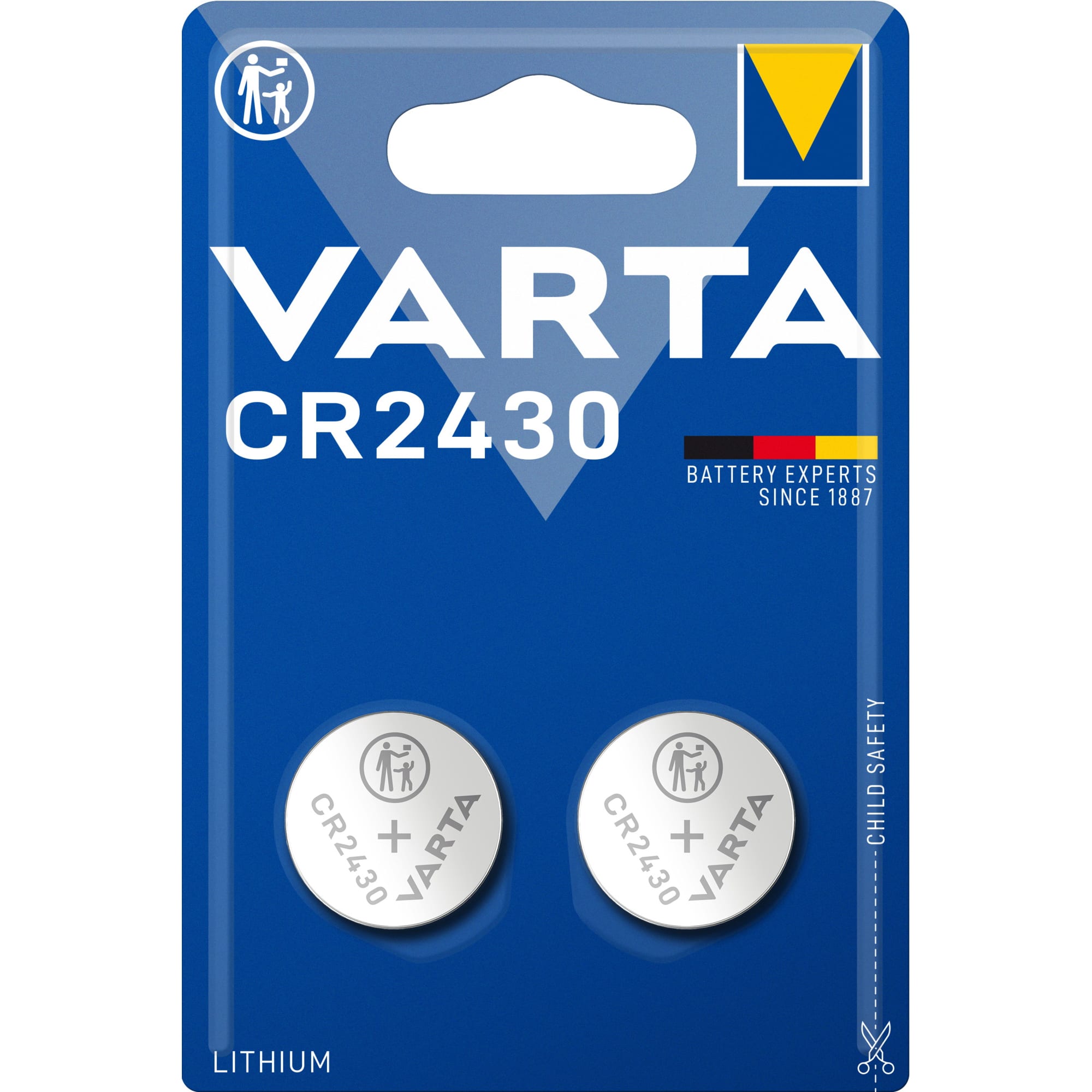 VARTA Knoopcelbatterij LITHIUM - CR2430 - 3V - blister 2 stuks 6430.101.402