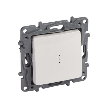 LEGRAND Niloé drukknop verlicht 6A 250V NO-NG wit met spanklauwen 664524