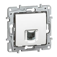 LEGRAND Niloé contactdoos RJ45 cat. 6 UTP wit met spanklauwen 664573