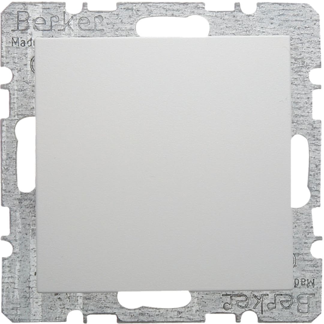 BERKER Blindplaat met metalen draagring S.1/B.3/B.7 polarwit