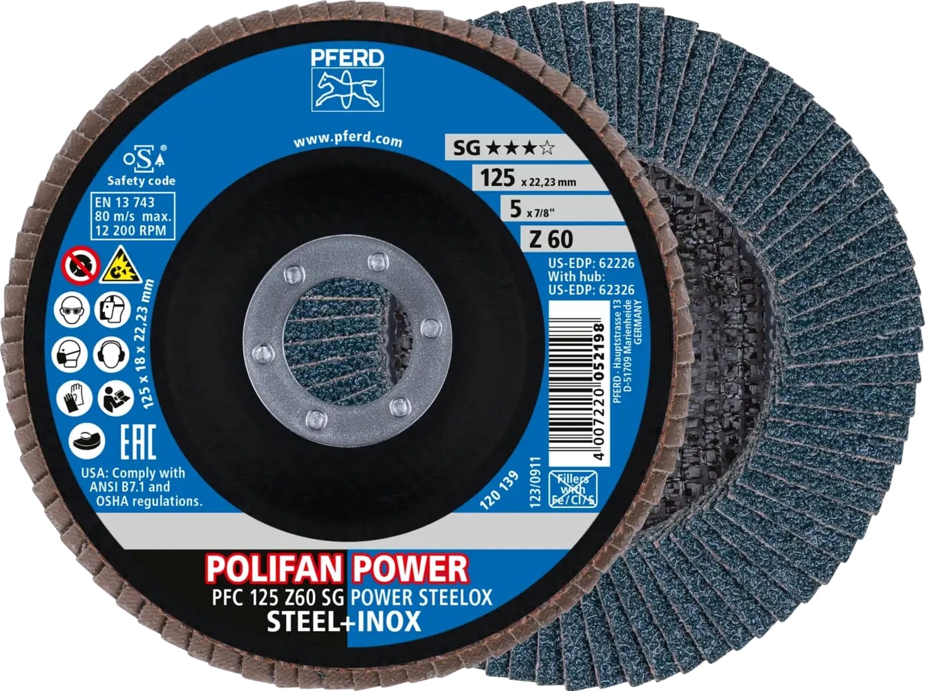 Pferd POLIFAN POWER lamellenschijf PFC 125x22