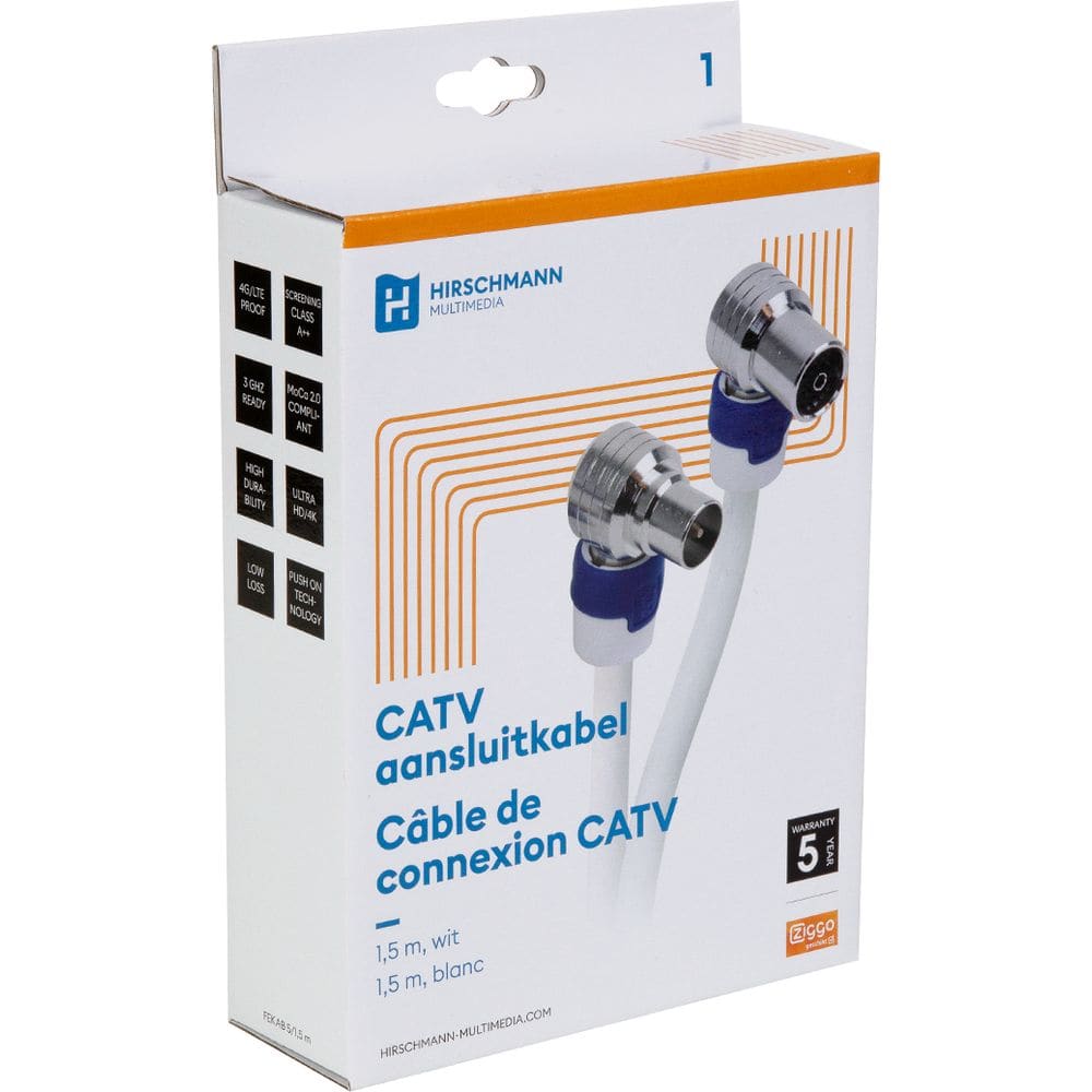 HIRSCHMANN CATV Aansluitkabel 4G/LTE Proof 1