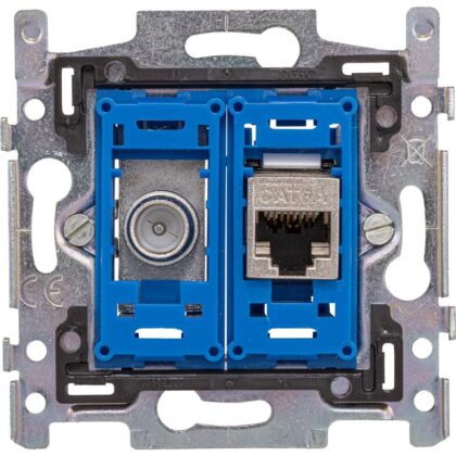 HIRSCHMANN EDB 02 CD wandcontactdoos coax TV + 1xRJ45 - opbouw of inbouw 695020774