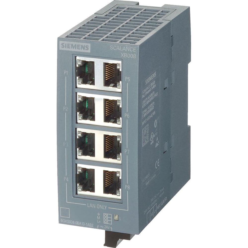 SIEMENS Siemens SCALANCE XB008 unmanaged switch - fast ethernet - 8 ports 6GK50080BA101AB2