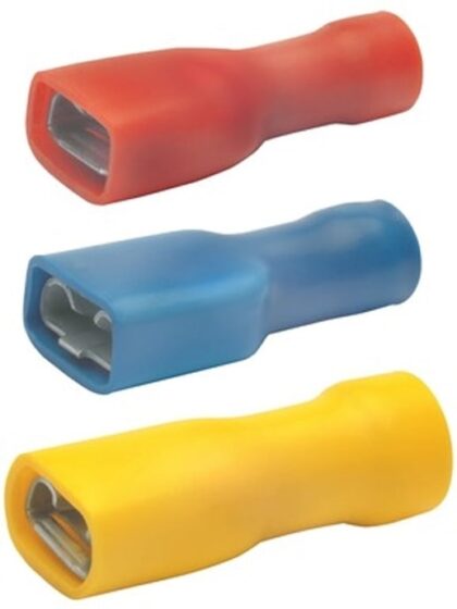 KLAUKE Vrouwelijke vlakstekker volledige isolatie PVC blauw 1