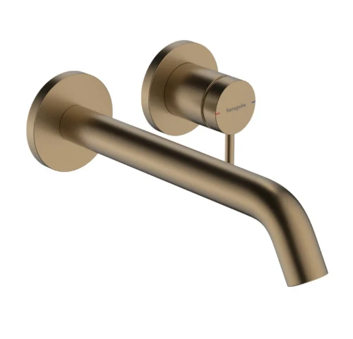 Hansgrohe Tecturis S wastafelmengkraan voor inbouw wandmontage met uitloop 225 mm - Brushed Bronze 73351140