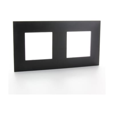 LEGRAND Valena Next afdekplaat 2 mechanismen hor/vert centerafstand 71mm zwart 741152