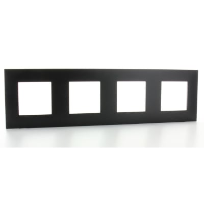 LEGRAND Valena Next afdekplaat 4 mechanismen hor/vert centerafstand 71mm zwart 741154