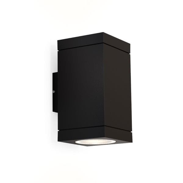 WEVER & DUCRE TUBE 2.0 PAR16 textuur zwart GU10 muur buiten up/down vierkant 744220B0