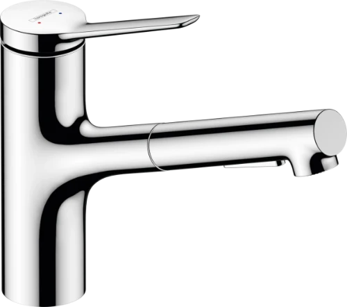 Hansgrohe Zesis M33 150 keukenmengkraan met uittrekbare vuistdouche 2jet - chroom 74820000