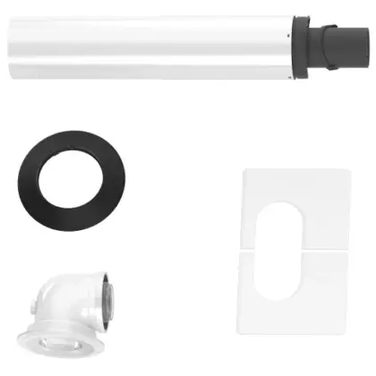 Bosch FC-Set80-C13x concentrisch PP/Staal muurdoorvoer 80/125 mm - wit 7738112576