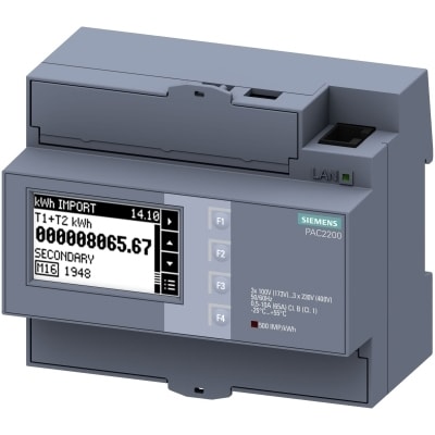 SIEMENS SENTRON PAC2200 DIN RAIL 65A  MODBUS TCP MID MET DISPLAY 7KM22002EA401JA1