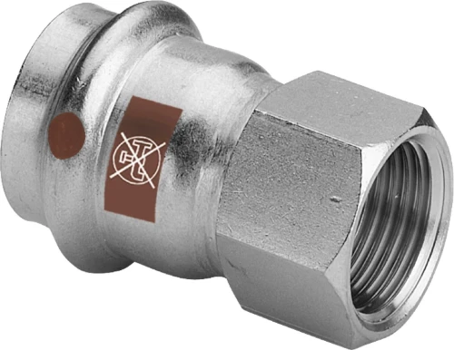 Viega Temponox inox puntstuk FF 35 x 4/4 F - niet geschikt voor drinkwater 811846