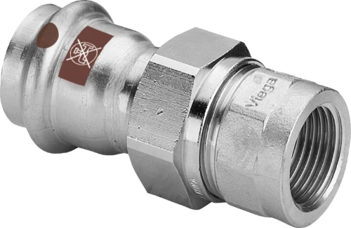 Viega Temponox inox 3-delige koppeling vlakdichtend FF 35 x 5/4 F - niet geschikt voor drinkwater 812195