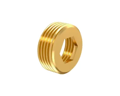 Brassline messing reductie Hex. MF 1/2 x 3/8 (zak 10st) - prijs per stuk - enkel geschikt voor water 839510