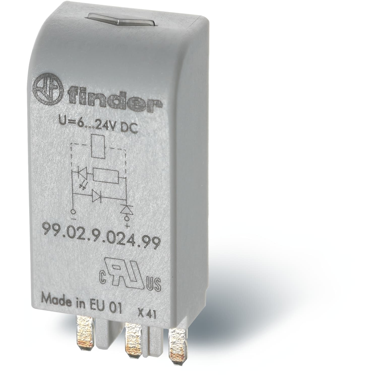 FINDER LED + diode (standaard polariteit)
