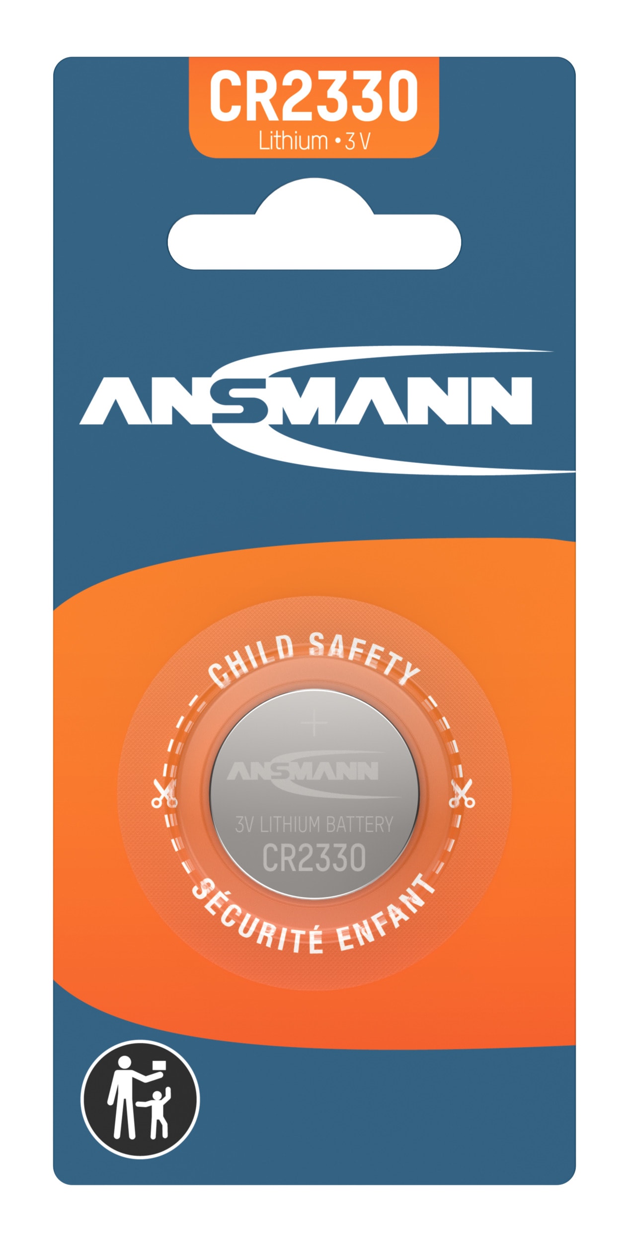 Ansmann Knoopcelbatterij Lithium - 3V - CR2330 - blister 1 stuk A-CR2330-B1