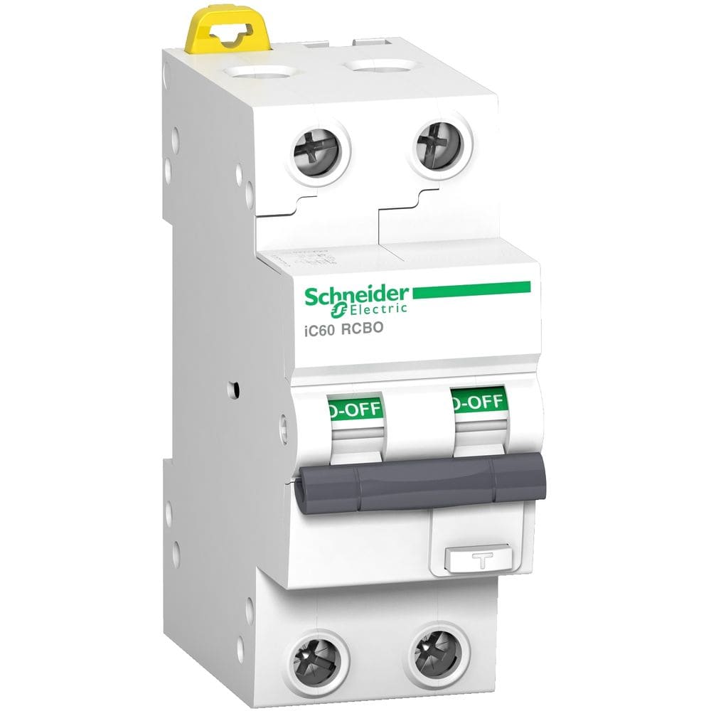 Schneider Distribution Acti9 iC60 RCBO - 2P - 25 A - C Curve - 10000A/15kA - 30 mA - A type A9D17225