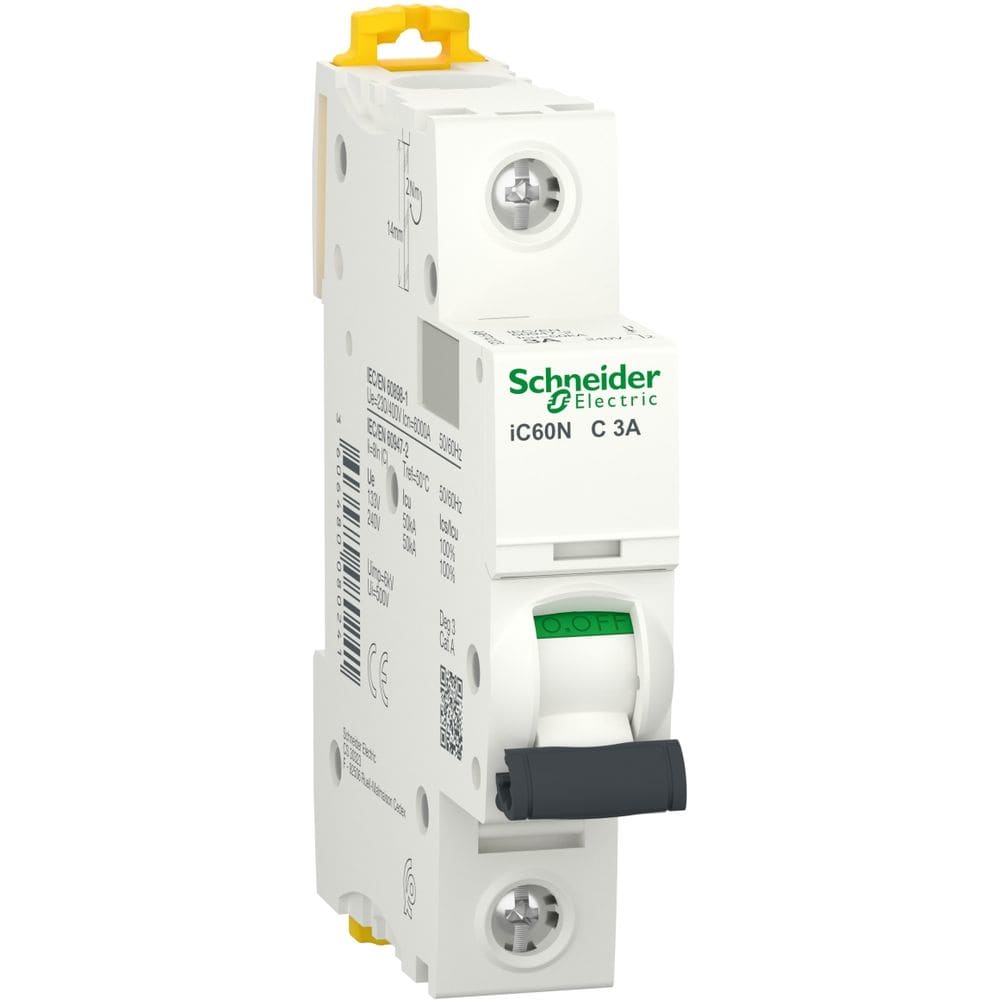 Schneider Distribution iC60N - miniatuurcircuitonderbreker - 1P - 3A - C curve A9F74103