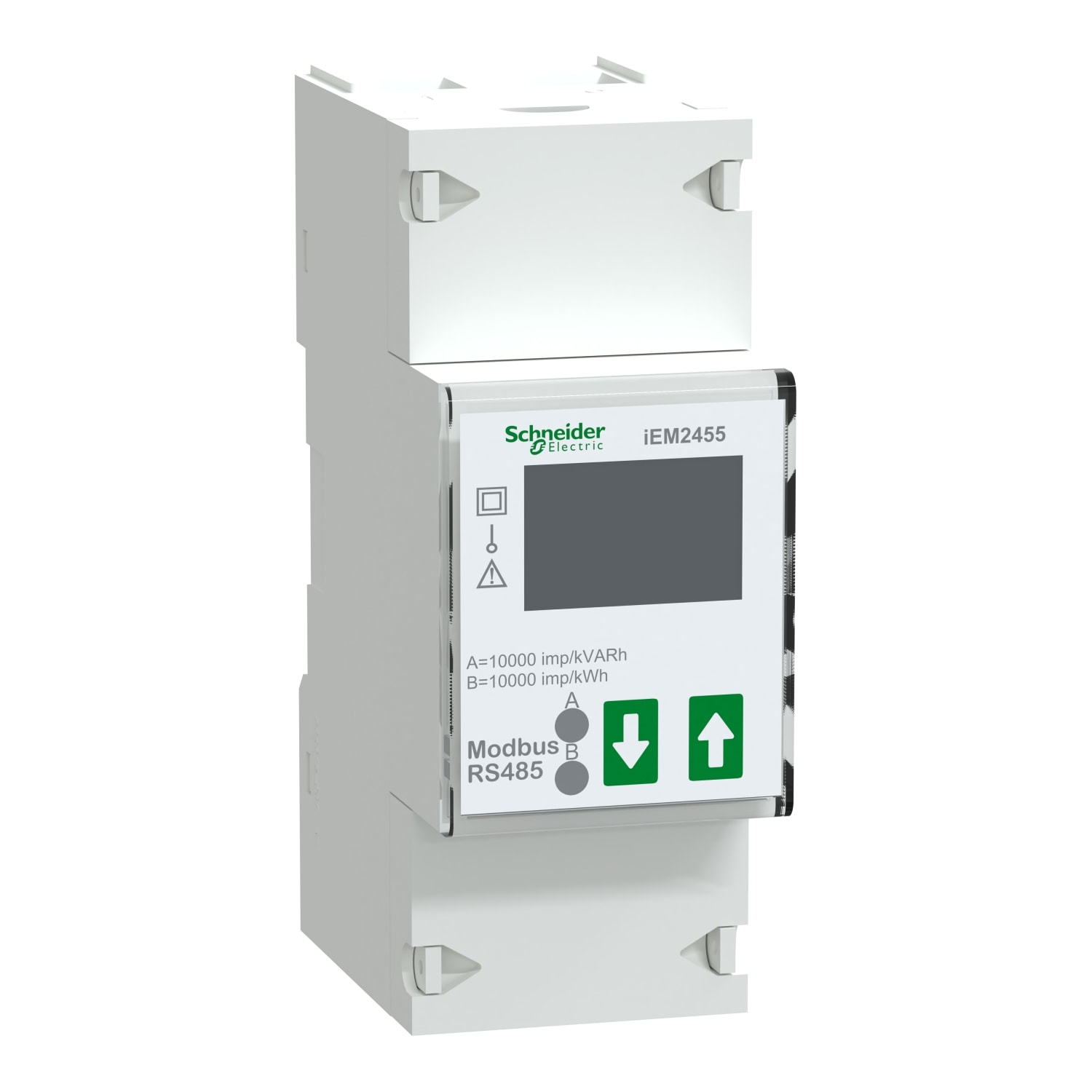 Schneider Distribution Energiemeter iEM2455 - 1F 230V 100A - 2 tarieven - 2 DO puls - Modbus A9MEM2455