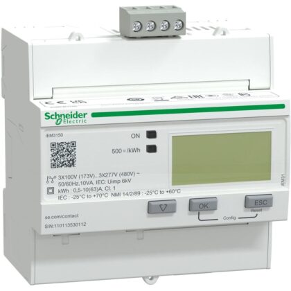 Schneider Distribution iEM3150 energiemeter 3F - 63 A - Modbus A9MEM3150