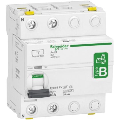 Schneider Distribution Acti9 iID - Differentieelschakelaar - 2P - 40A - 30mA - B EV type A9Z51240
