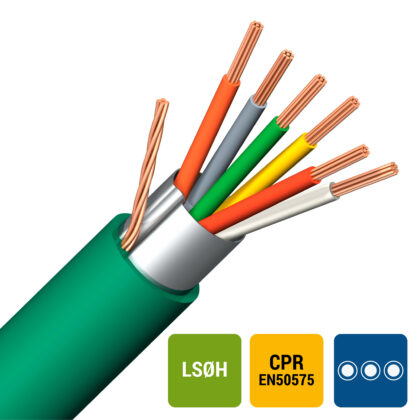 DIVERSE KABELS Alarmkabel globaal afgeschermd LS0H/LS0H groen Cca s1d2a1 8X0