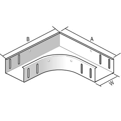 VERGOKAN Horizontale bocht 90°