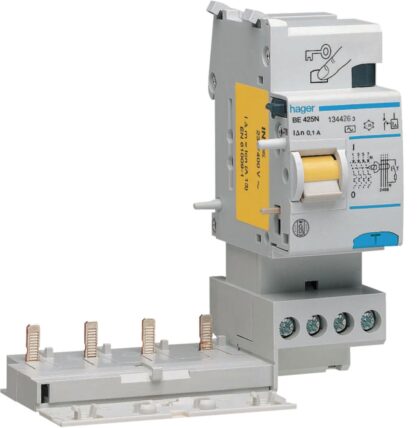 HAGER Differentieelblok 4P 25A 100mA type A BE425N
