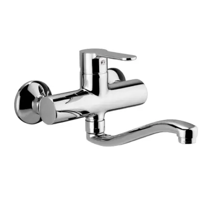 Paffoni Blu keukenmengkraan met draaibare uitloop - chroom BLU161CR
