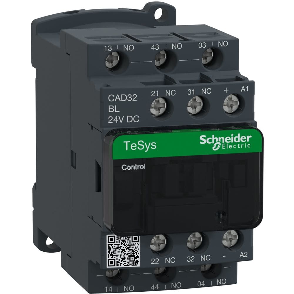 Schneider Automation Hulpcontactor - 3NO + 2NC - 10A - 24V DC laag verbruik CAD32BL