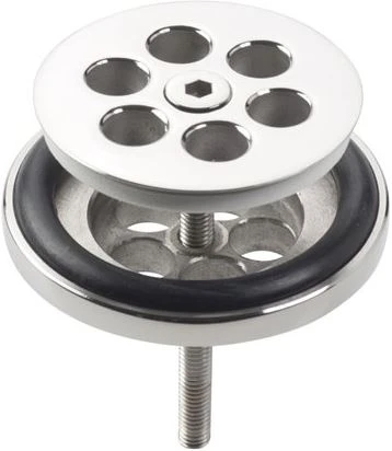 Clou Mini Wash Me afvoerplug 5/4 - chroom - niet afsluitbaar CL/06.51020.40