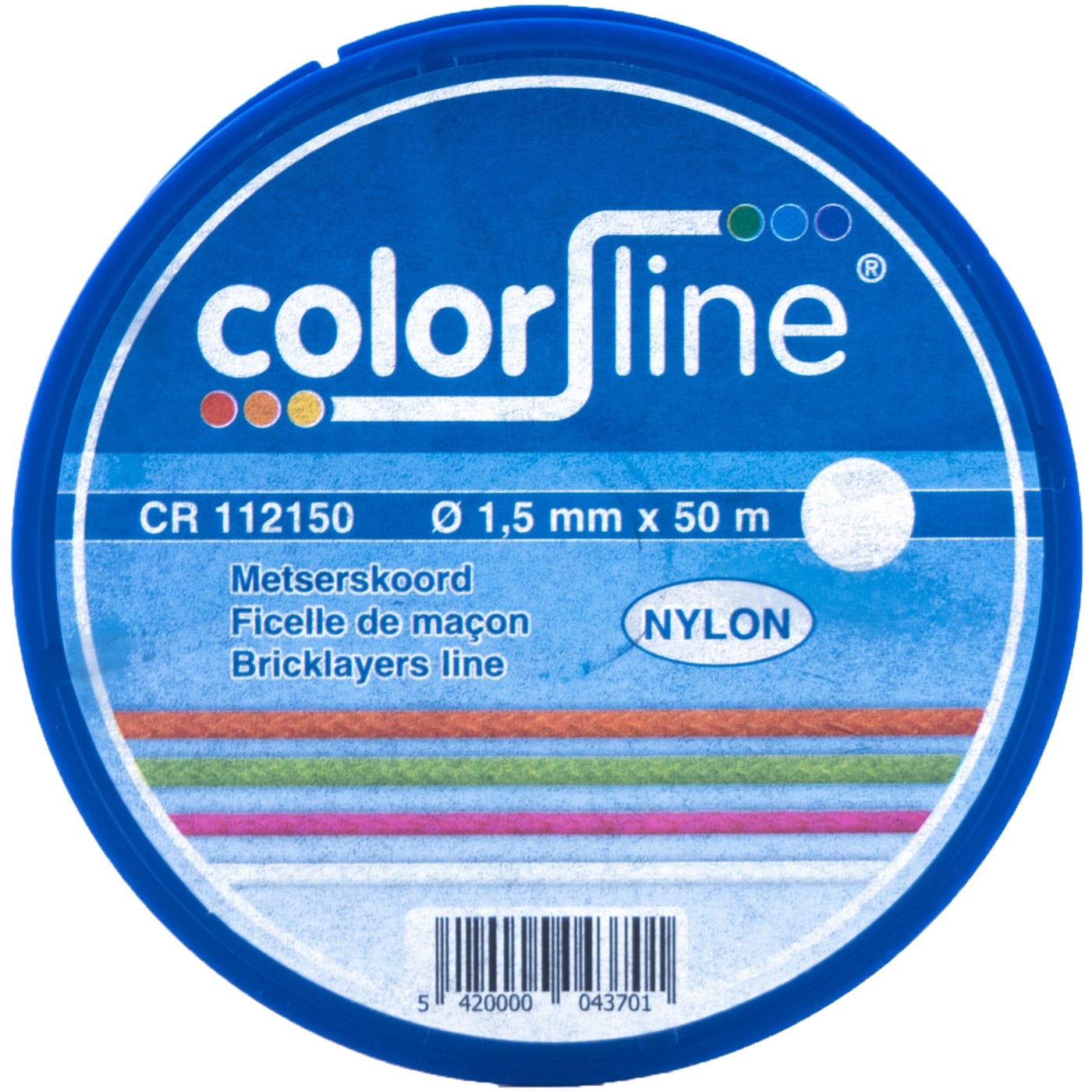 Color-Line Nylon metserskoord WIT - 1