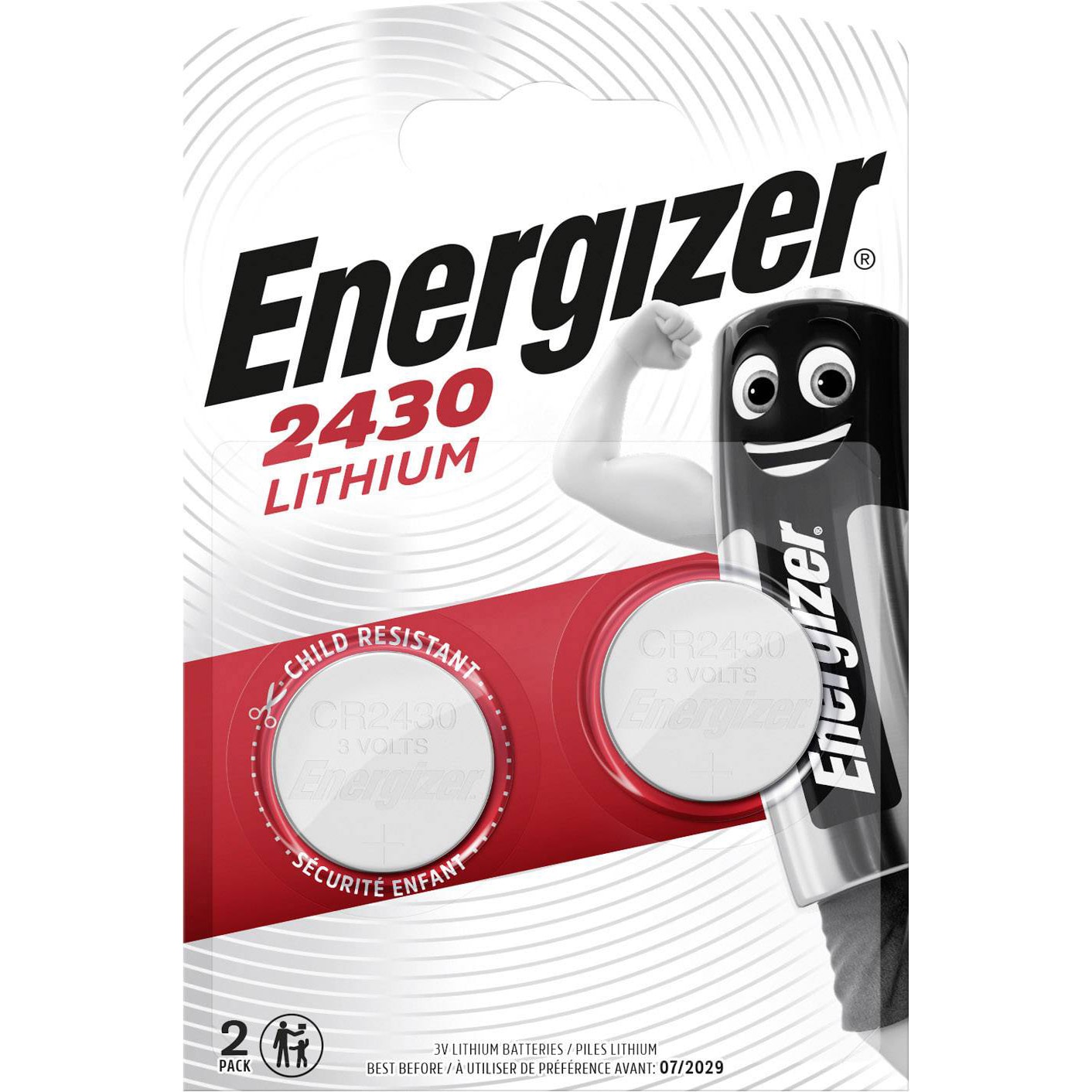 Energizer Batterij knoopcel Lithium 3V CR2430 - blister 2 stuks CR2430/2