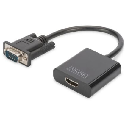 assmann VGA to HDMI Converter + Audio (3.5mm) Full HD (1080p)