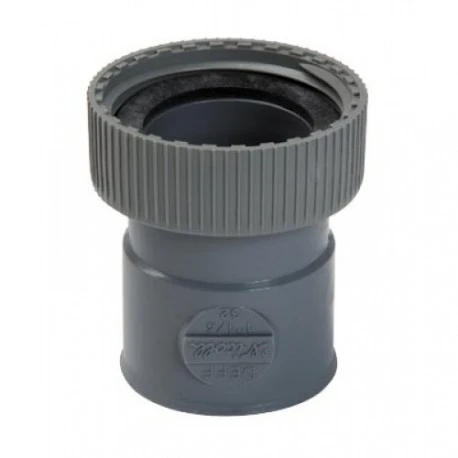 Nicoll PVC lijm mof met moer FF 6/4 x 40 mm DEHH