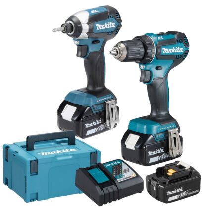 Makita Combopack LXT 18V: DDF485 + DTD153 + 3x BL1850B + 1x DC18RC + Makpac DLX2289T3J