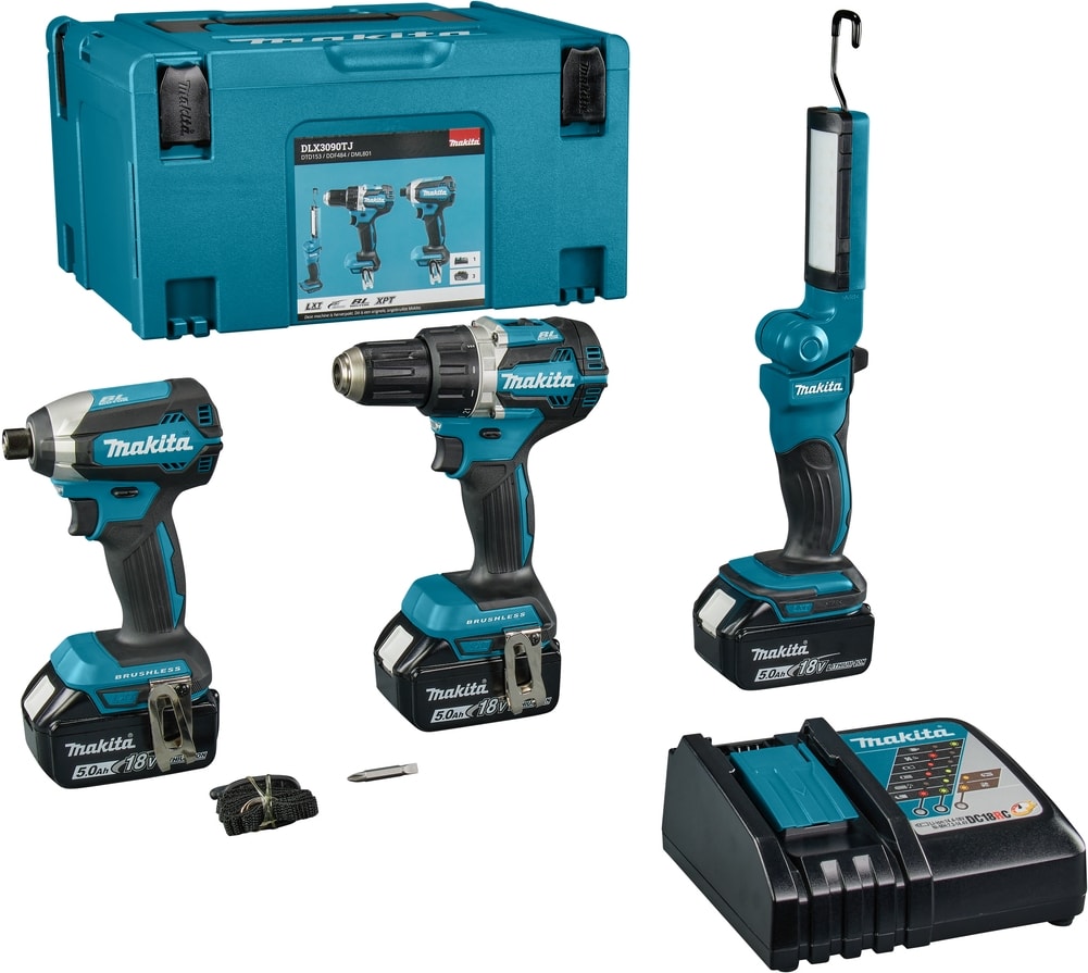 Makita LXT 18 V Combiset boren en (slag)schroeven met lamp DLX3090TJ