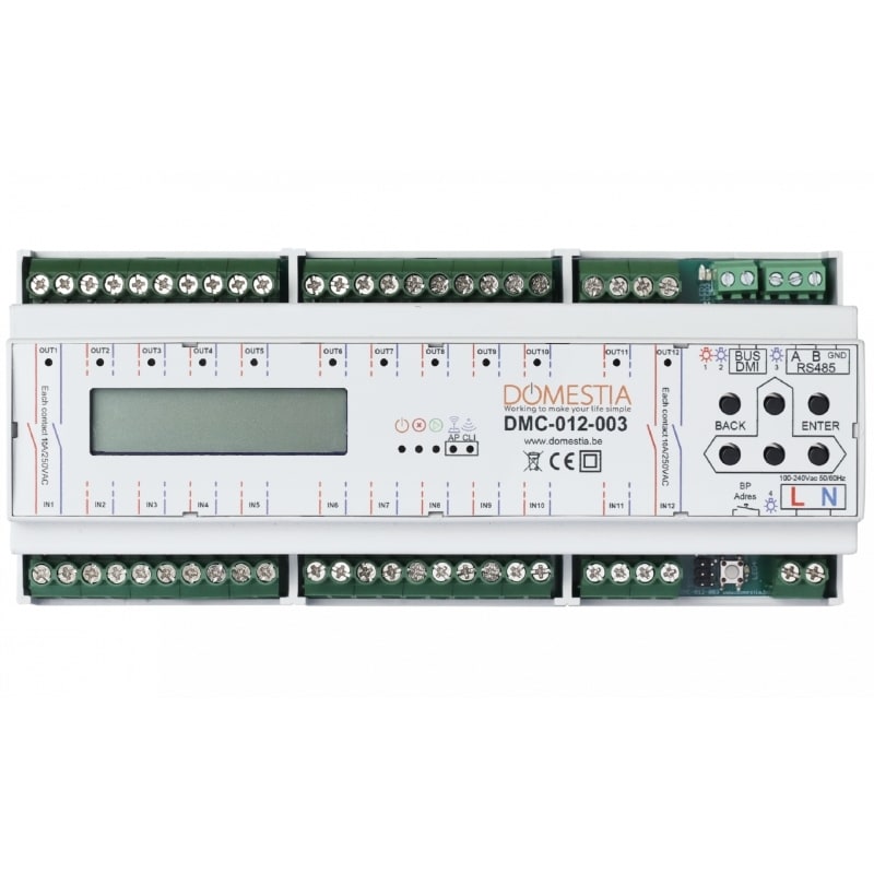 Domestia Module met 12 tweepolige 10A uitgangen DMC-012-003